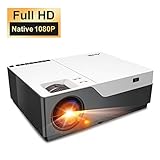 Proyector 6500 Lúmenes Full HD 1080P Nativo-Artlii Stone Proyector Cine en Casa de 300' Soporta 4K, Proyector Profesional, Zoom, Compatible con USB/HDMI/SD/AV/VGA