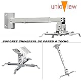 Soporte universal de techo o pared para proyector, montaje a techo videoproyector, resistente a más de 15kg (Techo-pared 15 a 65cm)