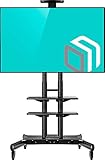 ONKRON Carro TV Soporte Móvil de Piso Pantallas LCD, LED, QLED de 55' - 80' de hasta 90,9 kg - TS18-81 Pie TV, base TV
